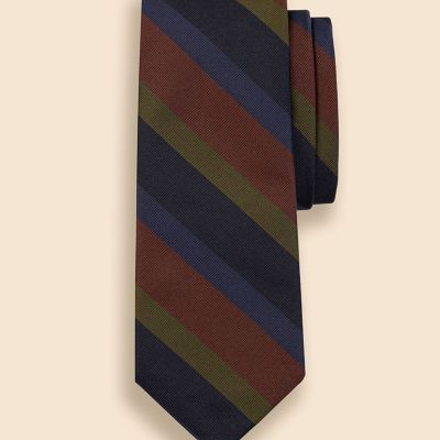 シルク ワイドバーストライプ レップタイ | Brooks Brothers