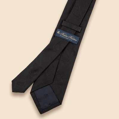シルク ブラックラージペイズリー ジャカードタイ | Brooks Brothers