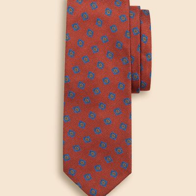 シルク スクエア×フラワーモチーフ ジャカードタイ | Brooks Brothers