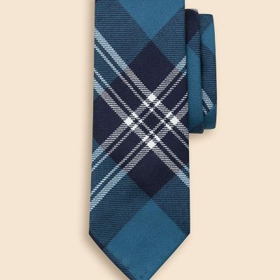 値下げ交渉あり　カドクラ　モスキー ブルーチェック ウール ブルータータンチェックタイ | Brooks Brothers/ブルックス