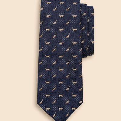 シルク キャット×ドットモチーフ ジャカードタイ | Brooks Brothers
