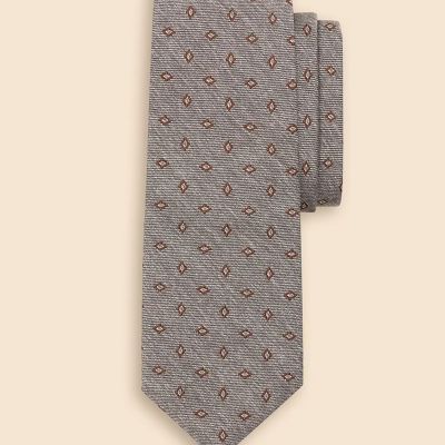 シルク メランジ ダイヤモンドモチーフ ジャカードタイ | Brooks