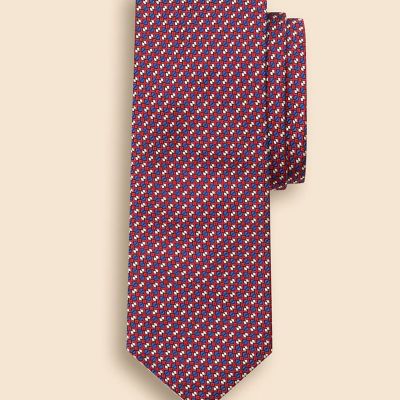 シルク ツートンジオメトリック ジャカードタイ | Brooks Brothers