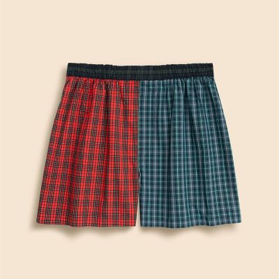コットンブロードクロス タータンチェック ファン ボクサーショーツ