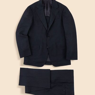 ＜Brooks Brothers＞リプロダクト　ウール　ハイツイスト　ピンストライプ　段返り３ボタン　Ｎｏ．１サックスーツ　Ｍａｄｅ　ｂｙ　ＲＩＮＧ　ＪＡＣＫＥＴ