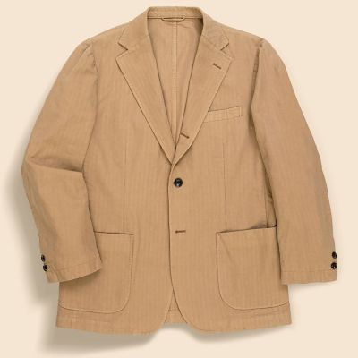 Brooks Brothers/ブルックス ブラザーズ コットン／ラミー　ヘリンボーン　ガーメントダイ　段返り３ボタンアンコンジャケット　Ｃｌａｓｓｉｃ