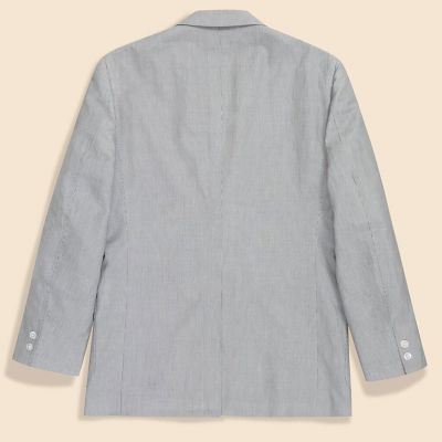 【新品同様】【Brooks Brothers】⭐︎コート⭐︎Sサイズ⭐︎グレー コットン／ラミー コードレーン 段返り3ボタン No．1サック