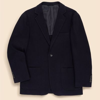 シェットランドウール ヘリンボーン 段返り3ボタンサックジャケット