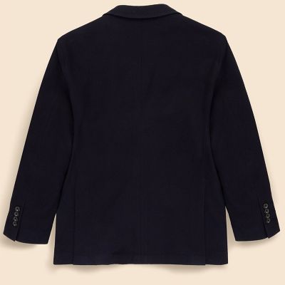 コットン ニット テキスチャード シングル2ボタンジャケット