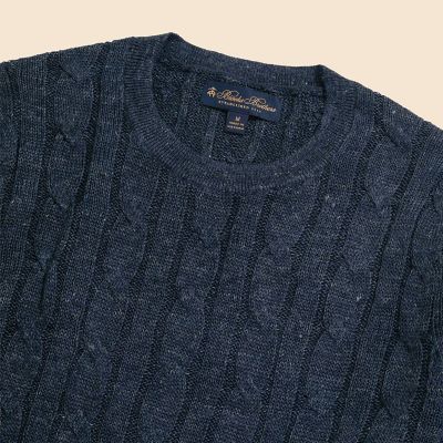 リネン ケーブル クルーネックセーター | Brooks Brothers/ブルックス 