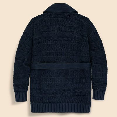 スーピマコットン ショールカラー ラップカーディガン | Brooks
