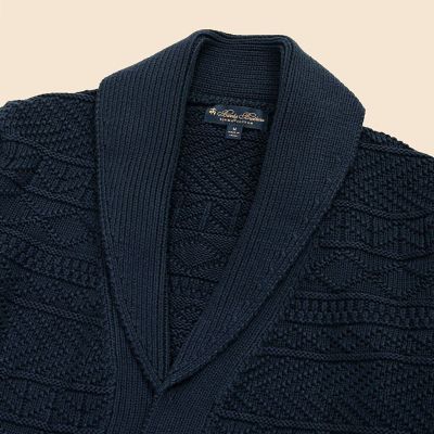スーピマコットン ショールカラー ラップカーディガン | Brooks