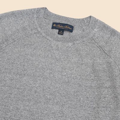 リネンブレンド ラグランスリーブ クルーネックセーター | Brooks