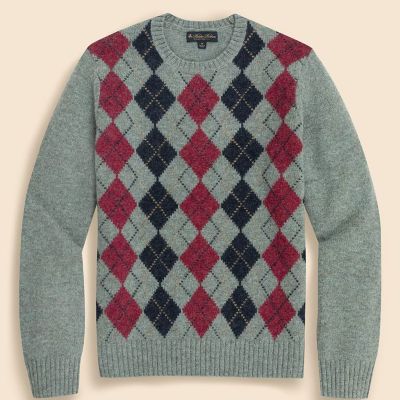 ウール アーカイブアーガイル クルーネックセーター | Brooks Brothers
