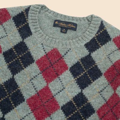 ウール アーカイブアーガイル クルーネックセーター | Brooks Brothers