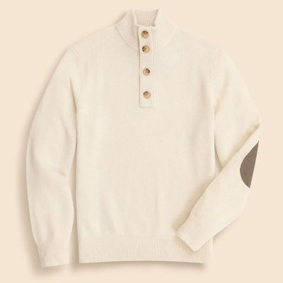 カシミヤ エルボーパッチ モックネックセーター | Brooks Brothers