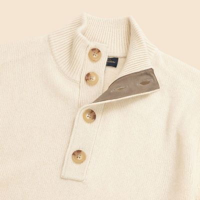カシミヤ エルボーパッチ モックネックセーター | Brooks Brothers