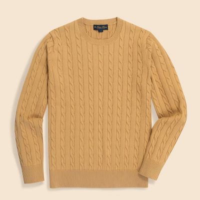 ＜Brooks Brothers＞スーピマコットン　ケーブル　クルーネックセーター