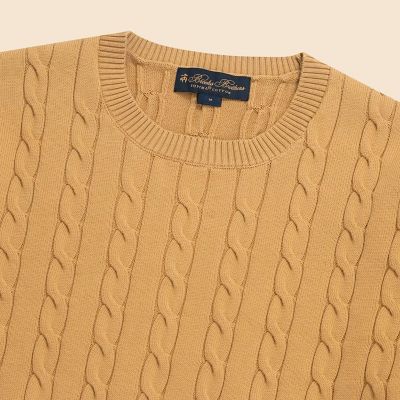スーピマコットン ケーブル クルーネックセーター | Brooks Brothers