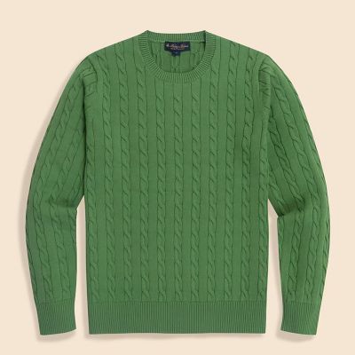 スーピマコットン ケーブル クルーネックセーター | Brooks Brothers