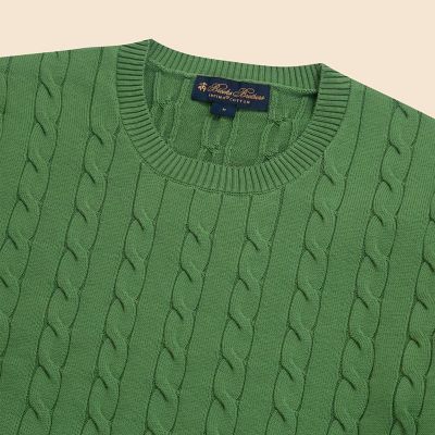 スーピマコットン ケーブル クルーネックセーター | Brooks Brothers