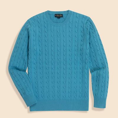 スーピマコットン ケーブル クルーネックセーター | Brooks Brothers