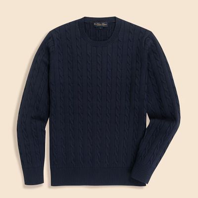 スーピマコットン ケーブル クルーネックセーター | Brooks Brothers