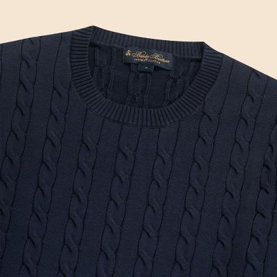 スーピマコットン ケーブル クルーネックセーター | Brooks Brothers