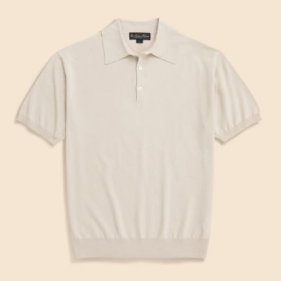 コットン ハイゲージ ショートスリーブ ポロセーター | Brooks