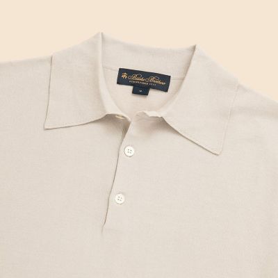 コットン ハイゲージ ショートスリーブ ポロセーター | Brooks