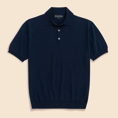 極美品 90‘s USA製 Brooks Brothers ポロシャツ スーピマコットンストレッチ ピケ GFロゴ ポロシャツ Original Fit