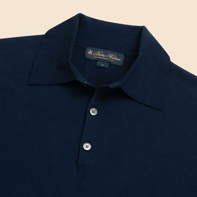 コットン ハイゲージ ショートスリーブ ポロセーター | Brooks
