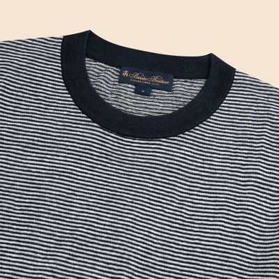 リネン クルーネック ショートスリーブ サマーセーター | Brooks