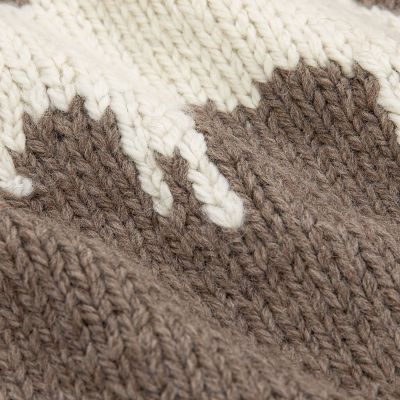 ウール イニシャルカレッジロゴ フルジップ カウチンセーター | Brooks