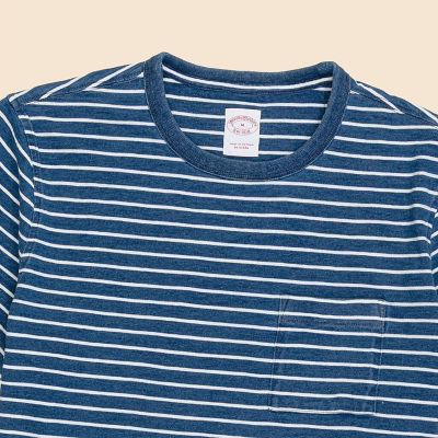 コットン GFロゴ マリナーストライプ ポケットTシャツ | Brooks