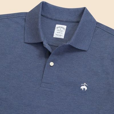 春！【新品】ブルックスブラザーズ スーピマコットン 半袖ニットポロ ネイビー L スーピマコットン ストレッチピケ ショートスリーブ ポロセーター