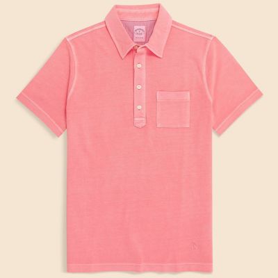 コットンストレッチピケ GFロゴ ガーメントダイ ポロシャツ | Brooks