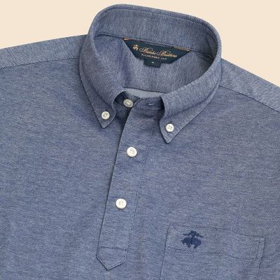 コットン／ポリエステルピケ GFロゴ ポケット ポロシャツ | Brooks