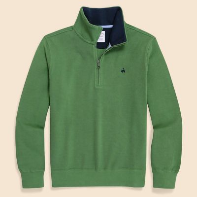 コットン フレンチリブ GFロゴ ハーフジップ モックネックプル
