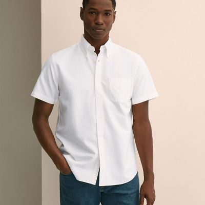 ＜Brooks Brothers＞コットン　オックスフォード　ショートスリーブ　フライデーシャツ