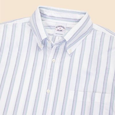 コットン オックスフォード ストライプ フライデーシャツ | Brooks