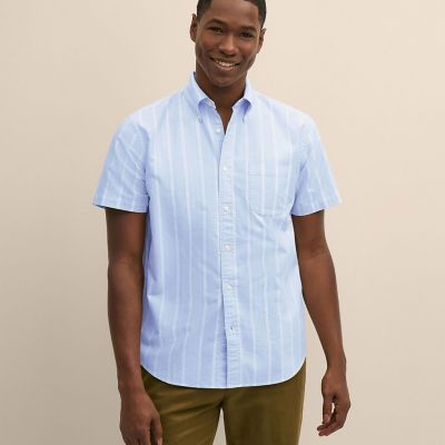 ＜Brooks Brothers＞コットン　オックスフォード　ストライプ　ショートスリーブ　フライデーシャツ