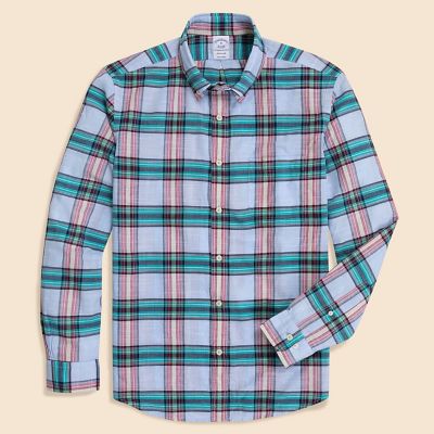 ＜Brooks Brothers＞コットン　インディアマドラス　カジュアルシャツ　Ｒｅｇｕｌａｒ　Ｆｉｔ