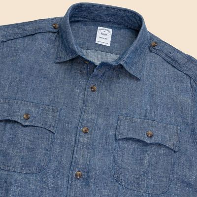 リネンツイル ダブルポケット シャツジャケット | Brooks Brothers