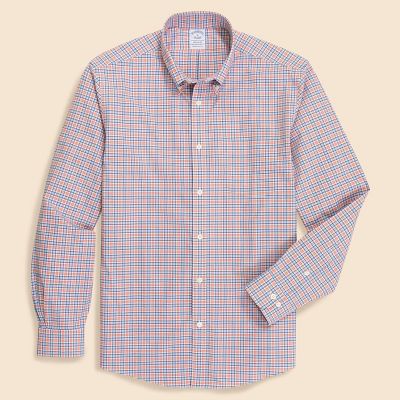 ＜Brooks Brothers＞スーピマコットン　ストレッチブロードクロス　シーズナルパターン　カジュアルシャツ　Ｒｅｇｕｌａｒ　Ｆｉｔ