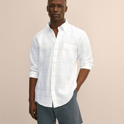 ＜Brooks Brothers＞アイリッシュリネン　シーズナルパターン　カジュアルシャツ　Ｒｅｇｕｌａｒ　Ｆｉｔ