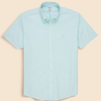 ＜Brooks Brothers＞ストレッチオックスフォード　ＧＦロゴ　シーズナルカラー　ショートスリーブカジュアルシャツ　Ｒｅｇｕｌａｒ　Ｆｉｔ