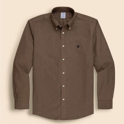 ジーフォア ロゴ総柄 ストレッチシャツ メンズ ストレッチオックスフォード GFロゴ カジュアルシャツ