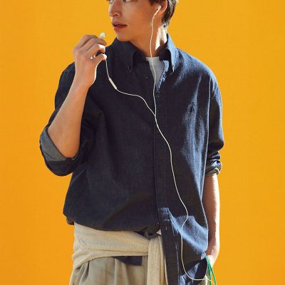 ＜Brooks Brothers＞◆オンラインストア限定◆　ビッグＧＦロゴ　デニムシャツ　Ｔｒａｄｉｔｉｏｎａｌ　Ｆｉｔ