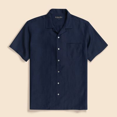 再生繊維（セルロース）／リネン キャンプシャツ | Brooks Brothers